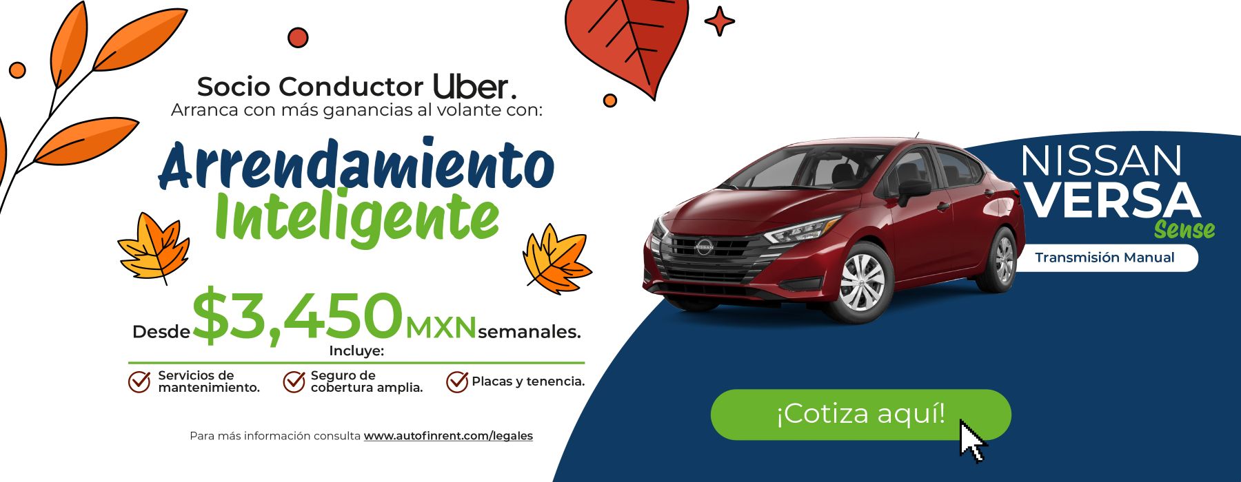 Cotiza NISSAN Versa Transmisión Manual